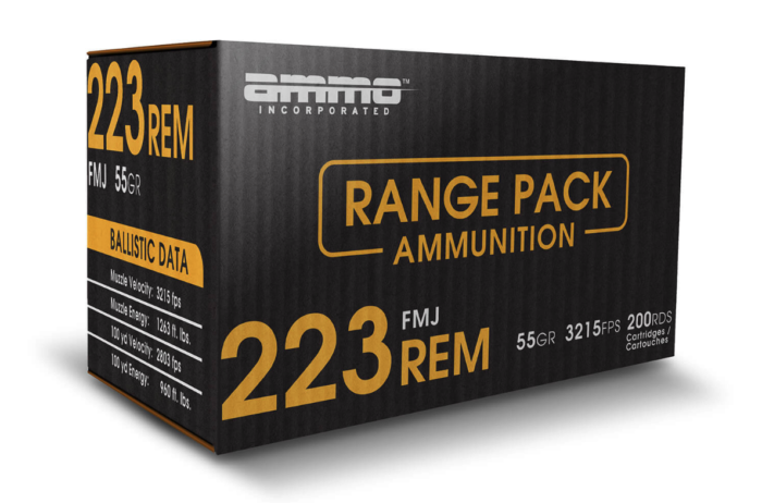 Ammo Inc Rem 55gr - AMMO INC 223 REM 55GR FMJ RANGE PACK (200 PACK)