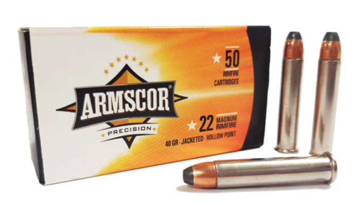 Armscor High Velocity 22wmr - Armscor High Velocity 22WMR, 40GR, JHP Ammunition