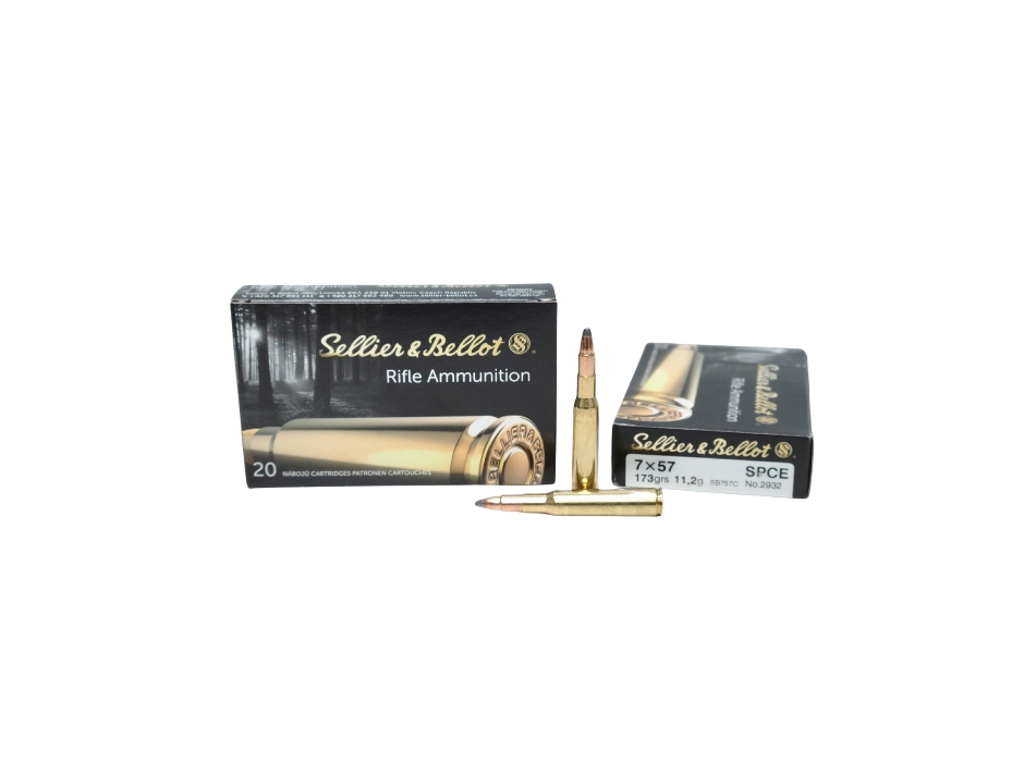 Sellier Bellot 7x57mm Mauser - Sellier & Bellot 7x57mm Mauser 173 Grain Soft Point Cutting Edge – 20 Rounds (Box) SB757C
