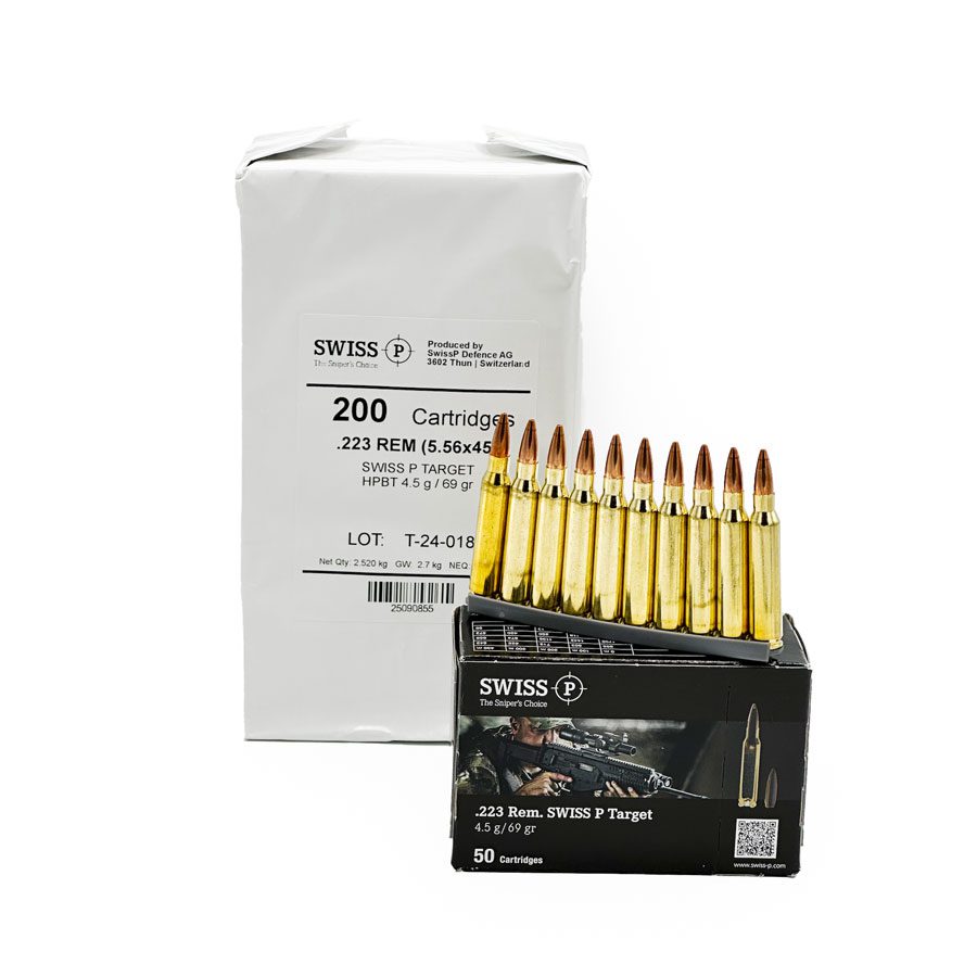Swiss Rem 69gr Hpbt - Swiss P 223 Rem 69gr HPBT Target