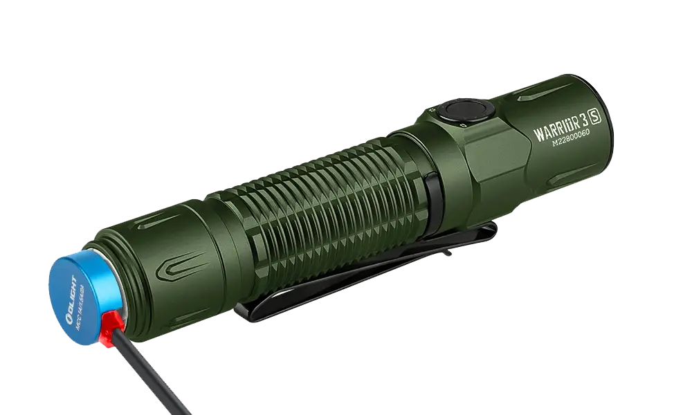 Olight Warrior 3S High Beam Tactical Flashlight | OD Green