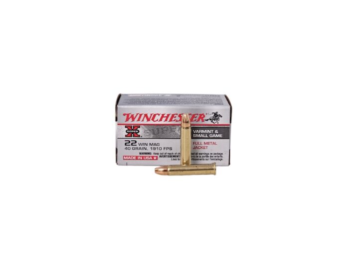 Winchester Super-x 22 Magnum - Winchester Super-X .22 Mag 40 Grain Full Metal Jacket – 50 Rounds (Box) X22M