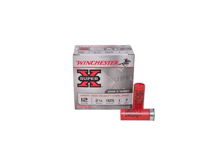 Winchester Xpert 12 Gauge - Winchester XPERT Steelshot 12 Gauge 2.75″ 1 oz. #7 Shot 1325 FPS lead-free – 25 Rounds (Box) [NO 