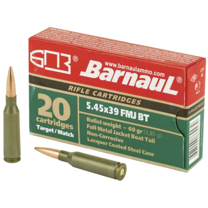 Barnaul 5.45x39mm 60gr Fmjbt - BARNAUL 5.45x39mm 60gr FMJBT 20RDS Non Corrosive – 20 Rounds (Box) FREE SH