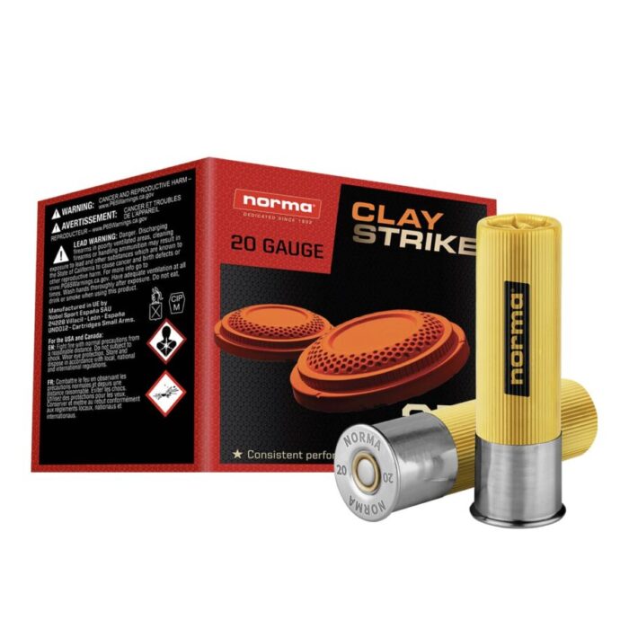 Norma 20ga 3/4 - Norma 20ga 2 3/4 in. #8 shot 1 oz CLAYSTRIKE