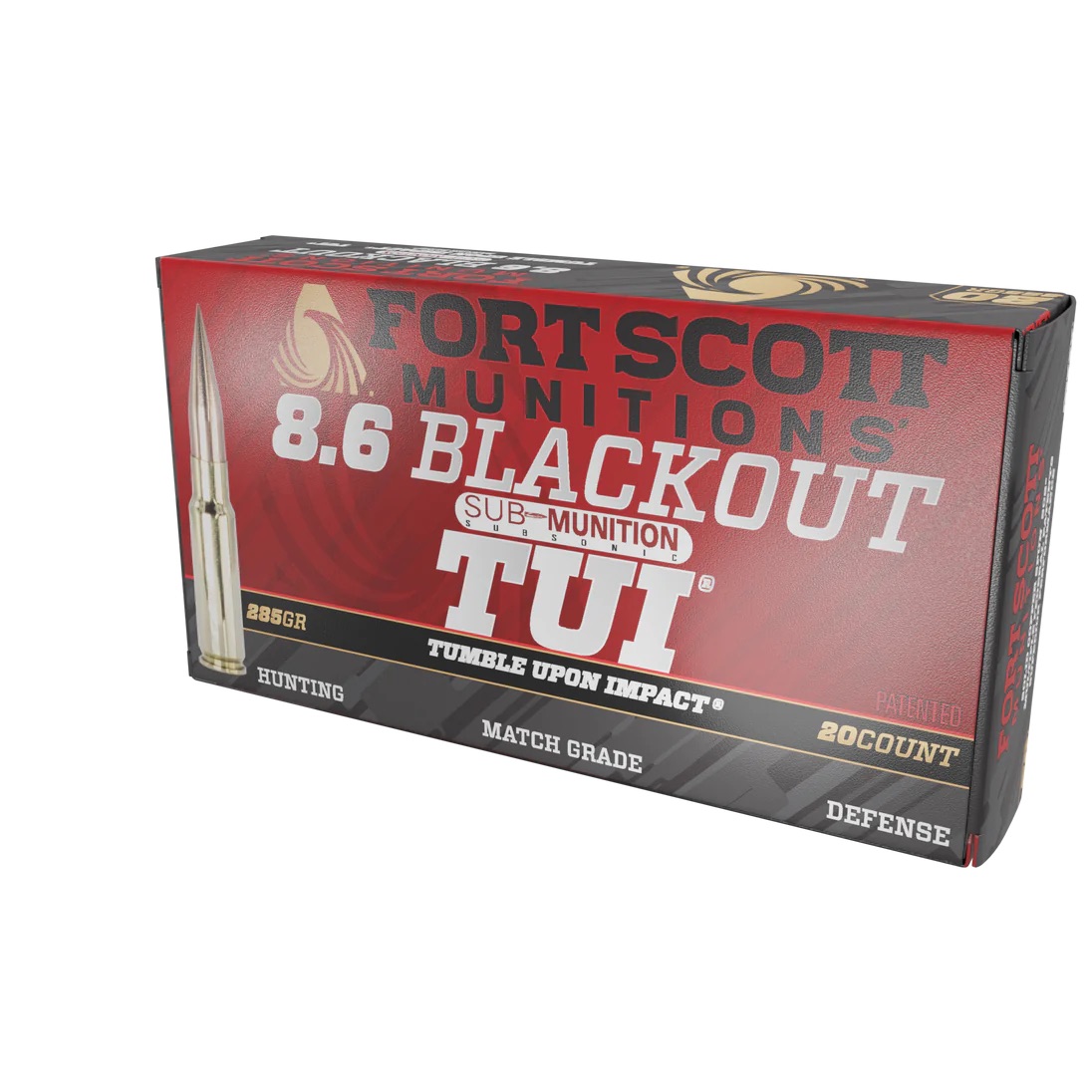 Fort Scott Blackout Subsonic - Fort Scott 8.6 Blackout Subsonic 285 Grain Solid Copper 20 Rounds FREE SHI