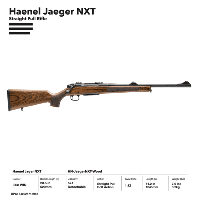 Haenel Jaeger NXT Straight Pull Rifle – 308 Winchester