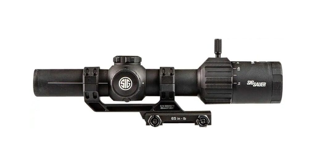 Low-power variable rifle optic (LPVO)