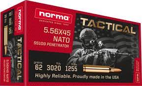 Norma 5.56x45 Ammo - NORMA 5.56X45 NATO 100CT