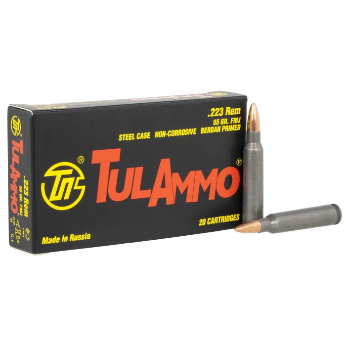 Tula Remington Ammo Grain - TULA .223 Remington AMMO 55 GRAIN FMJ STEEL CASED 20 RDS/BOX (NO TAX OUTSIDE OH) FREE SHIPPING ON